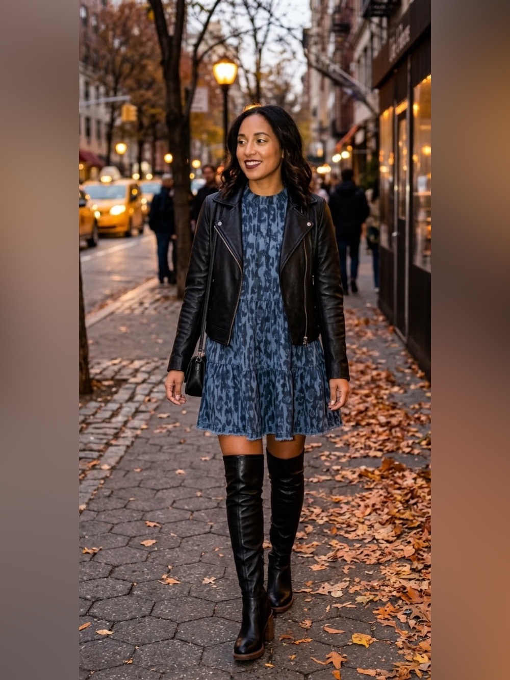 By Anthropologie Blue Leopard Print Tiered Lyocell Mini Dress Pockets Size S